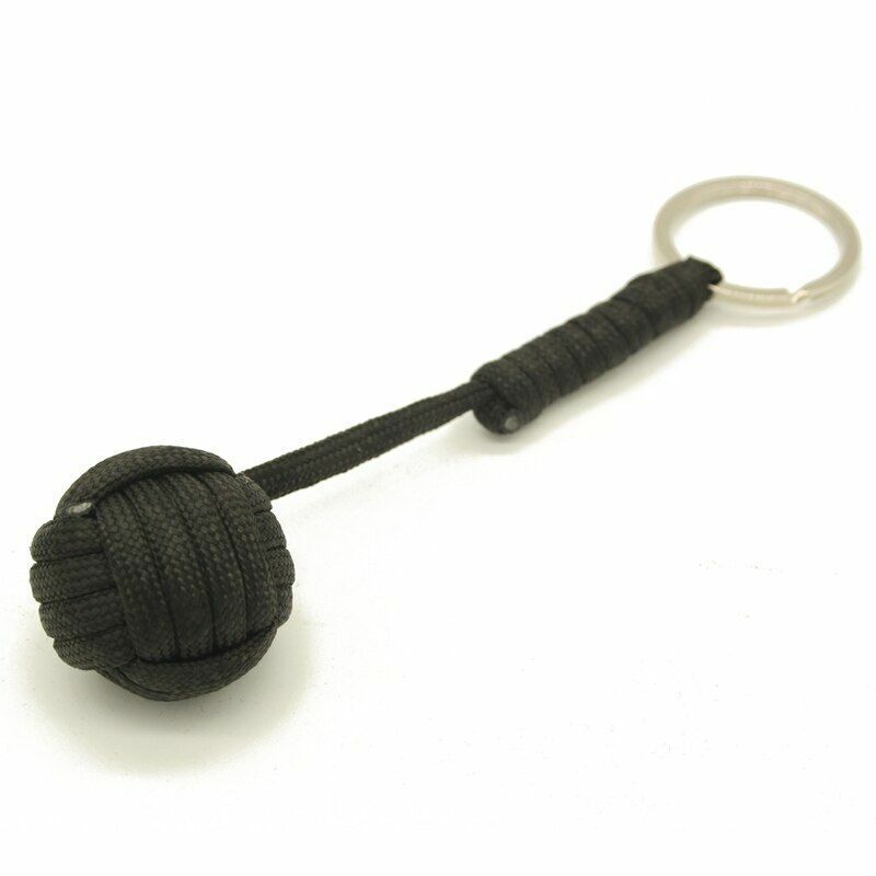 Key Chain Ball Protection Black Emergency Paracord Self Defense Lanyard Survival