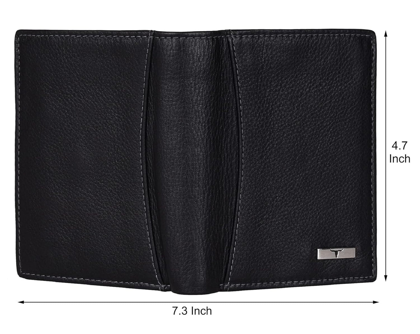 New Black Bi-Fold Leather Men's Wallet RFID Protection Gift Item