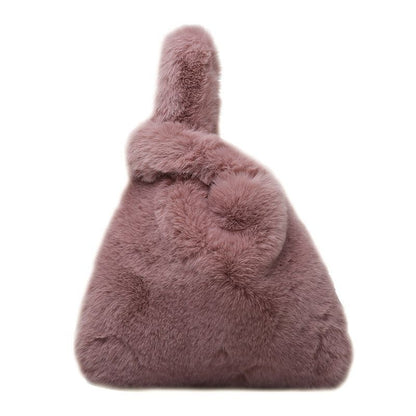 Fashion Underarm Wrist Bag Plush Hobos Shoulder Bags Furry Clutch Purse Handbag