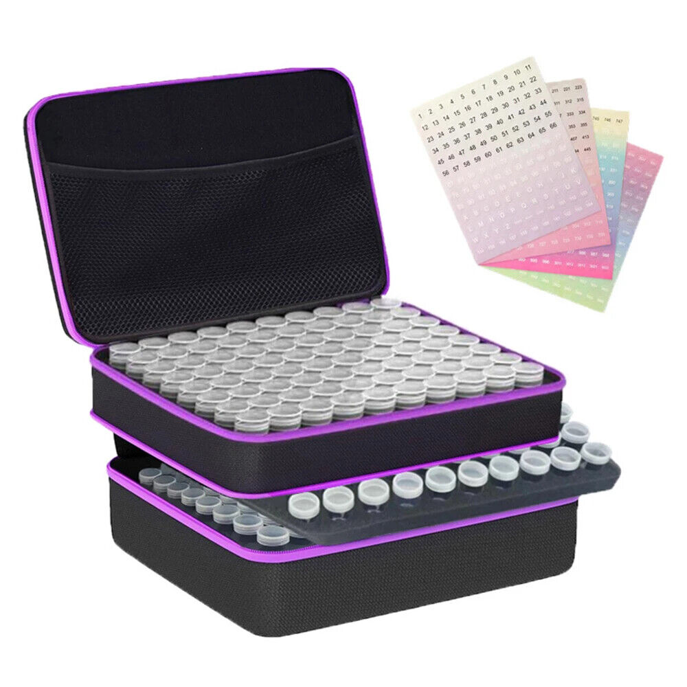 120 Bottles Diamond Painting Box Tool Container Storage Box Holder Hand Bag