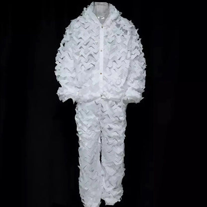 Ghillie Suits Winter White Camouflage Sniper Snow Jackets Pants Hunting Clothing