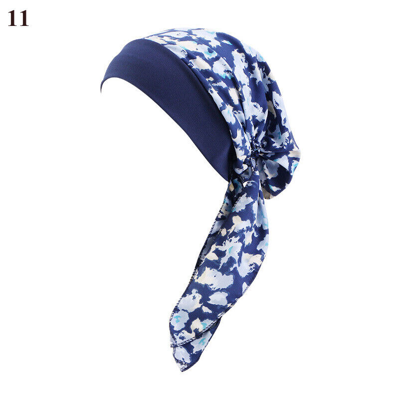 Ladies Long Tail Chemo Cap Turban Hat Headscarf Braid Hat Fashion Pirate Cap