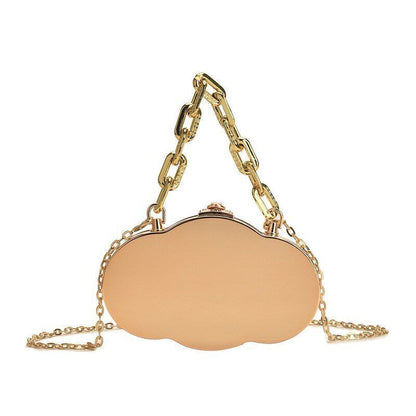 Cloud Shape Bag Silver Shoulder Purse Crossbody Bag Luxury Handbag 17*10.5*4.5CM