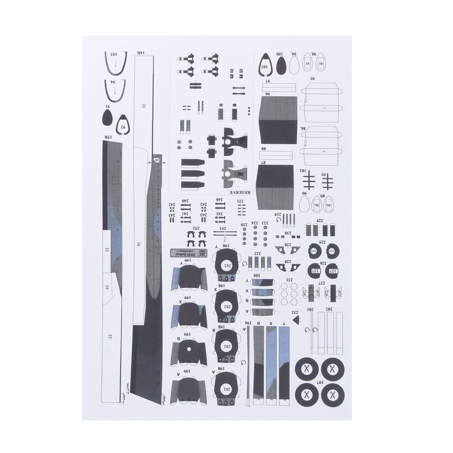1:400 British Belfast Light Cruiser Set Battleship Paper Model DIY Puzzle Kits