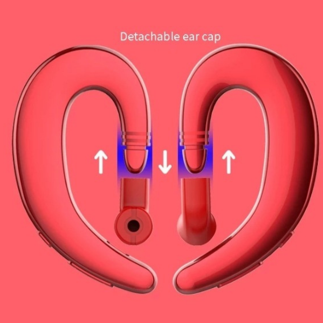 Wireless Bluetooth 5.0 Earpiece Noise Cancelling Headset Ear Hook