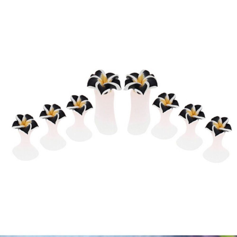 Nail Art Tools 8Pcs Soft Silicone Foot Finger Divider DIY Pedicure Toe Separator