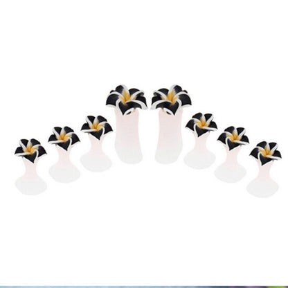 Nail Art Tools 8Pcs Soft Silicone Foot Finger Divider DIY Pedicure Toe Separator