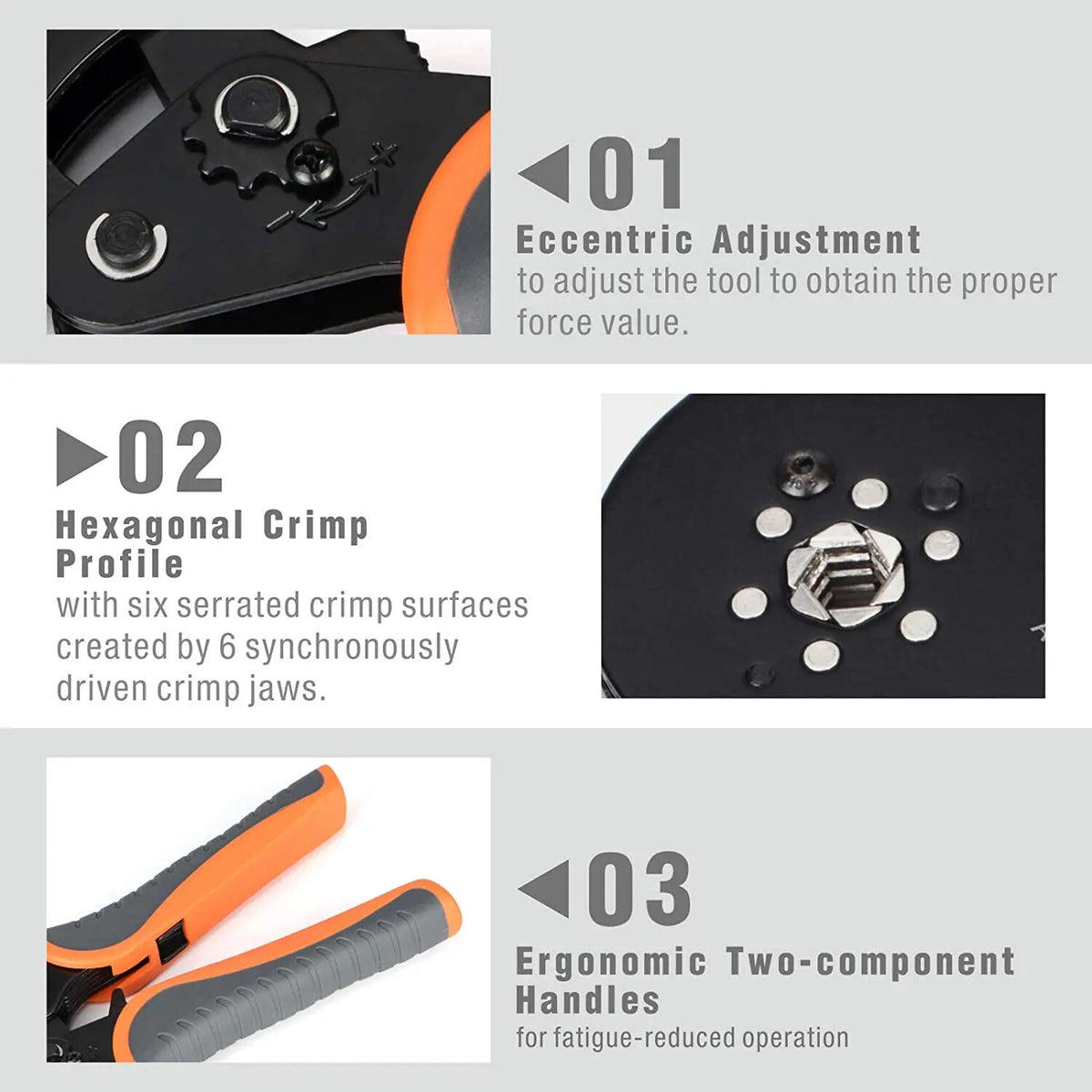 IWISS HSC8 16-6 Self-adjustable Crimping Pliers for AWG20-5 Bootlace End-sleeves