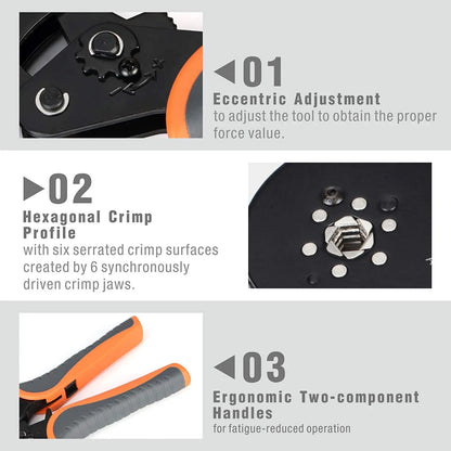 IWISS HSC8 16-6 Self-adjustable Crimping Pliers for AWG20-5 Bootlace End-sleeves
