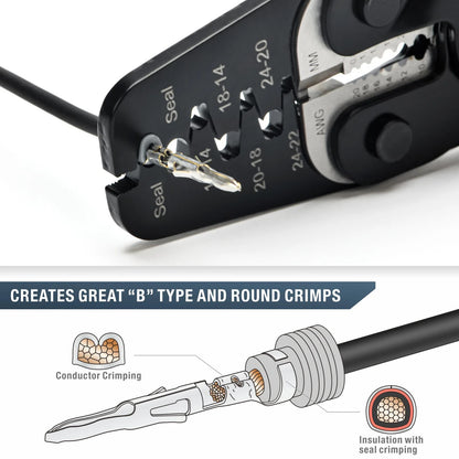 IWISS IWC-1424AB Terminals Crimping Plier Automotive Waterproof Connectors Clamp