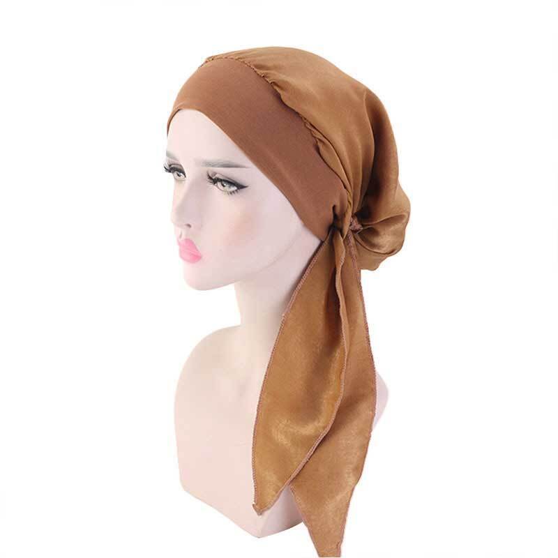 Womens Muslim Hijab Cancer Chemo Hat Turban Hair Loss Head Wrap Scarf Bandana*US