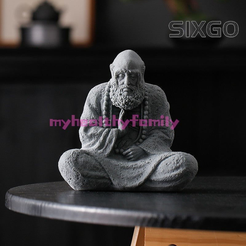 1pc Zen Inspired Bodhidharma Tea Pet Decoration Tea Table Desktop Decoration