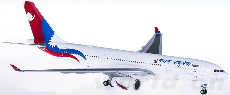 1:200 30CM JC Wings Nepal Airlines AIRBUS A330-200 Passenger Plane Diecast Model