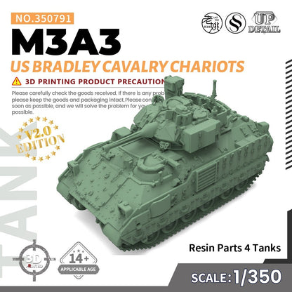 SSMODEL SS350791 1/350 Military Model Kit US M3A3 Bradley Cavalry Chariots