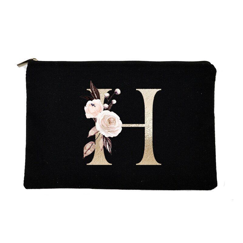 Makeup Bag Letter Print Traveling Case Organizer Storage Pouch Purse 14*22*14 CM
