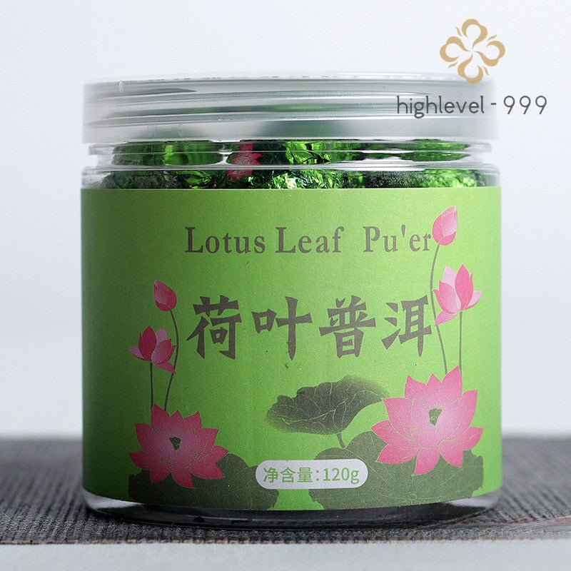 120g Authentic Yunnan Lotus Leaf Pu'er Tea Qing Xiang Bulk Long Zhu Canned Tea