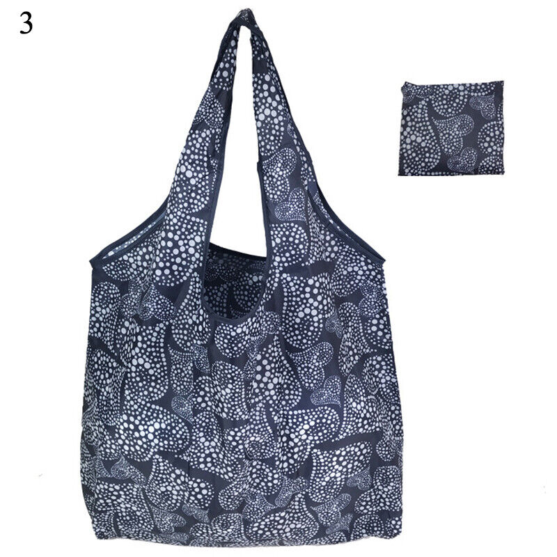 New Reusable Foldable Ladies Shopping Bag Eco Tote Handbag Fold Away Bag