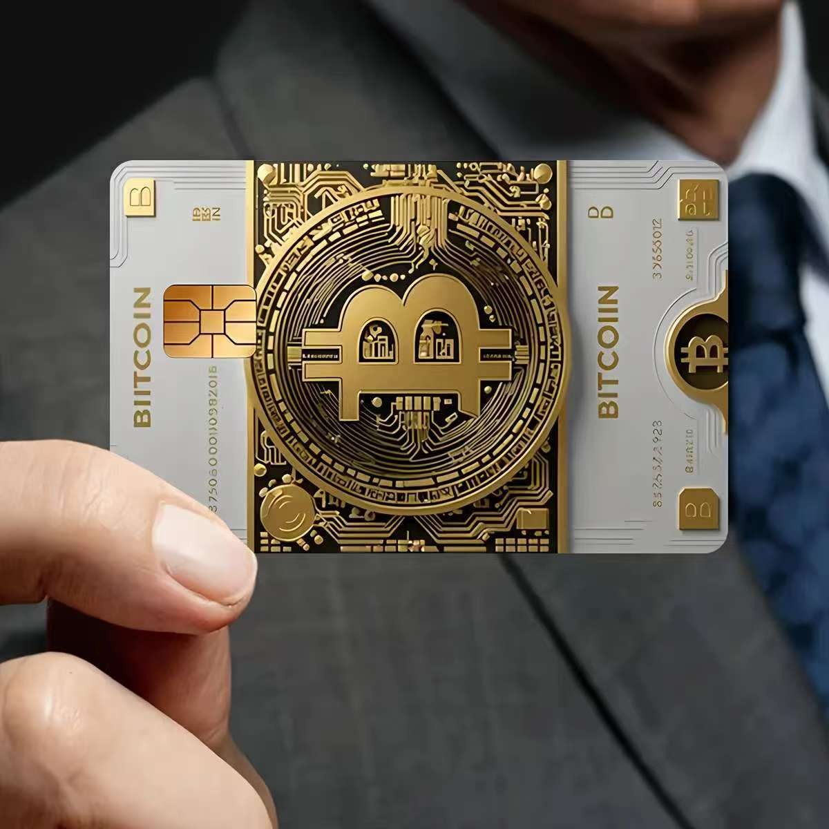 10 pieces of creative Bitcoin decorative credit card protection stickers