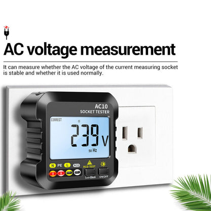 90-250V Outlet Socker Tester Voltagemeter Automatic Electric Circuit Polarity