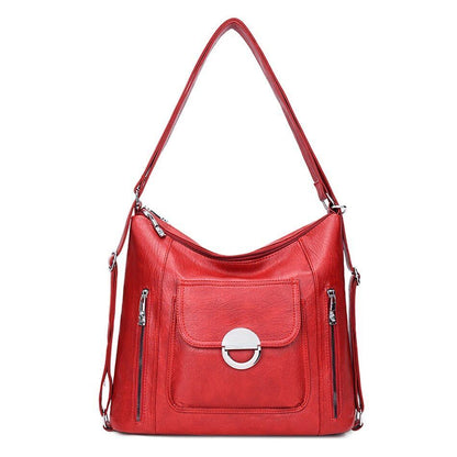 Genuine Leather Handbag Multifunction Shoulder Bag Travel Backpack Crossbody 1PC