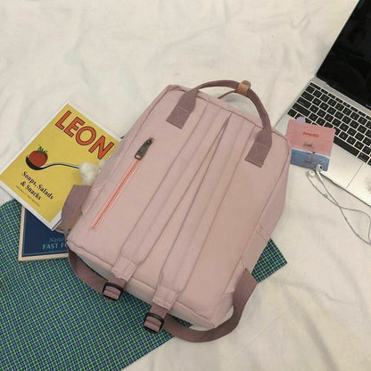 Backpack Women Large Capacity School Tote Rucksack Girls Patchwork Laptop Travel