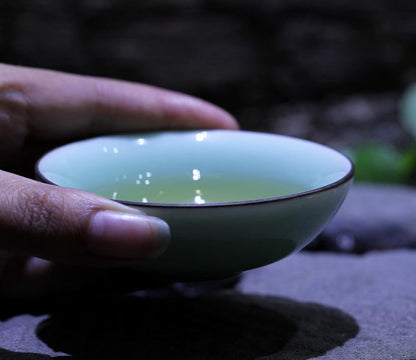 1pc Teacup China Longquan Celadon Kung Fu Tea Set PinMing Lotus Teacup