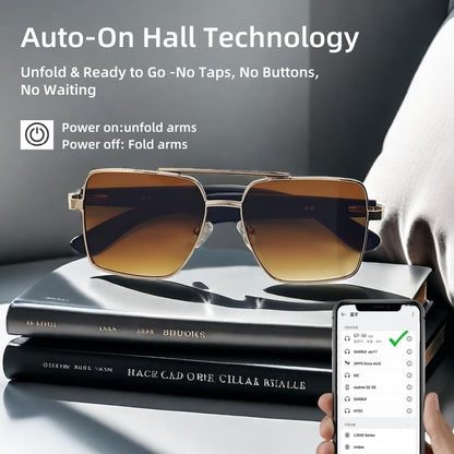 New fashion Bluetooth audio smart glasses Sunglasses Open earbuds 2 speakers
