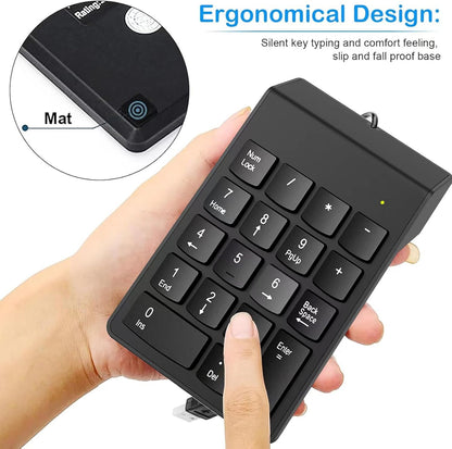 Wireless USB Number Numpad Numeric Keypad Number Keyboard For Laptop Desktop Lot