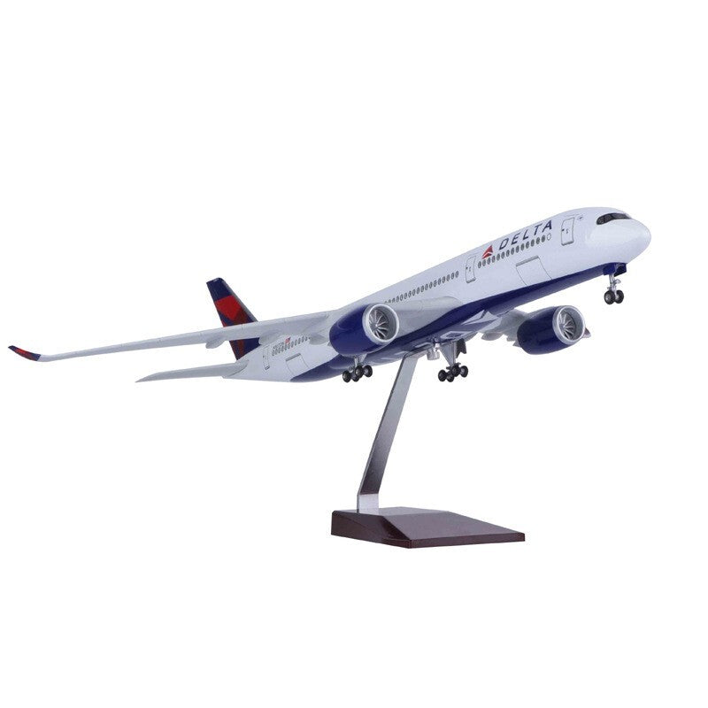 1/142 47cm DELTA Airlines A350 Passenger Plane Model Airplane Toy W/Sound Light