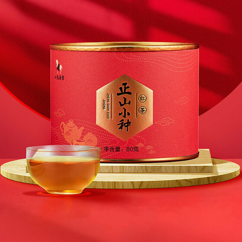 80g Zhengshanxiaozhong Black Tea Genuine Natural Canned Fragrant Tea Health Care