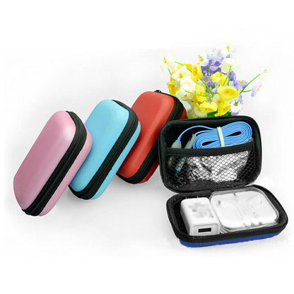 Earphone Pouch USB Data Charger Cable Organizer MINI Storage Bag Travel Case*US
