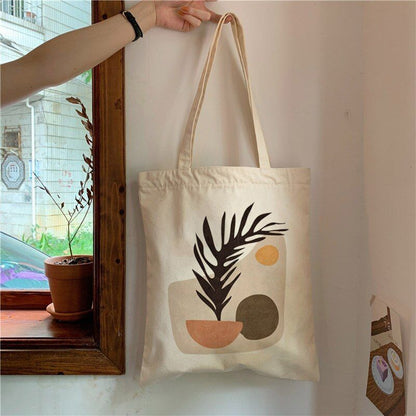 Retro Canvas Tote Bag Handbag Fashion Shoulder Bag Large Student Book Bags Linen