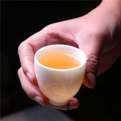 Dehua White China Porcelain Tea Cup Master Cup Of Tea Creative Kungfu Tea Cup