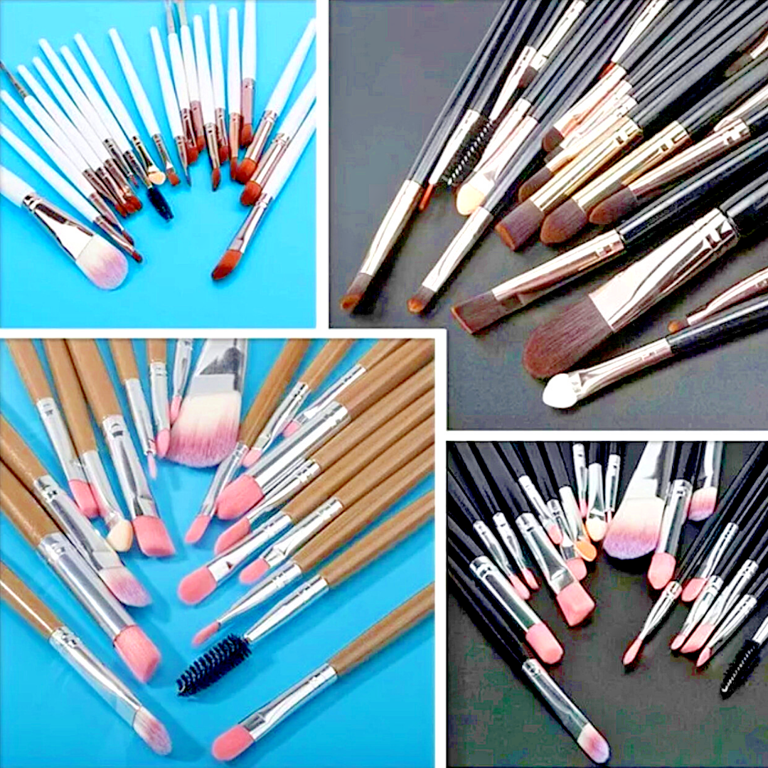 Set de Brochas y Pinceles para Maquillaje Profesional Set de 20 Piezas Kit US