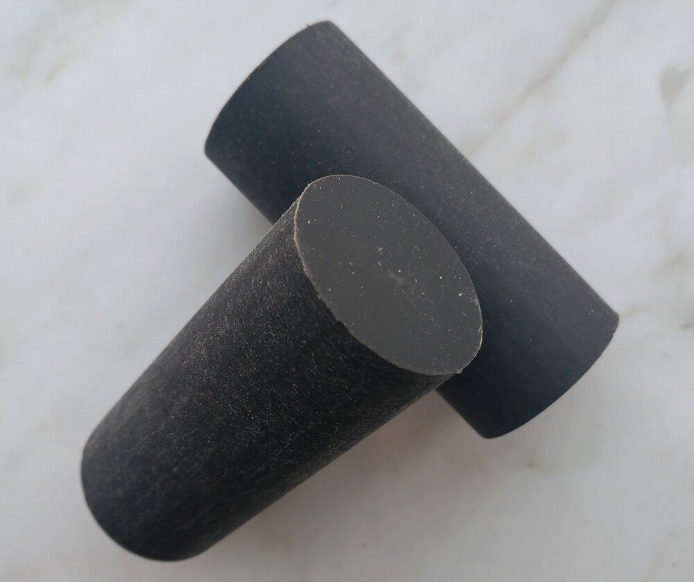 2 Pcs 3.5x9CM Natural Water Buffalo Horn Rod Roll Cylinder Dowels Handle Tool