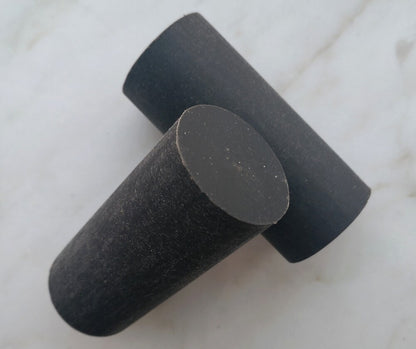 2 Pcs 3.5x9CM Natural Water Buffalo Horn Rod Roll Cylinder Dowels Handle Tool