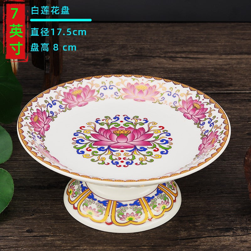 1pc Fruit Supply Tray for The God of Wealth Fruit Plate Lotus Supply Plate