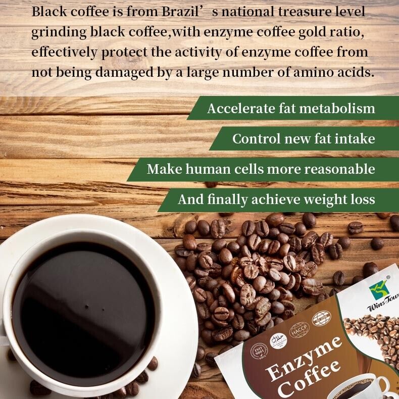 Slimming Enzyme Coffee Weight Loss Natural Herbal Diet Bulletproof Coffee 15g*12