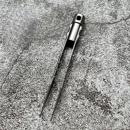 EDC Titanium Alloy CNC Tweezer Portable Antiskid Outdoor Pocket Camping Tool