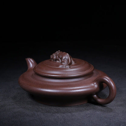 Chinese Yixing Zisha Clay Handmade Exquisite Teapot （水扁 底款：周桂珍）