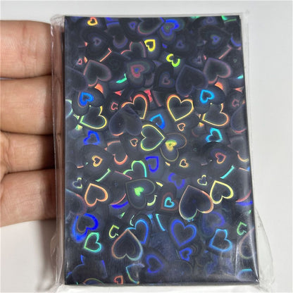 Photo Cards Protective Case 50Pcs Glittery Stars Toploader Bag Sleeves 6.1x9.1cm