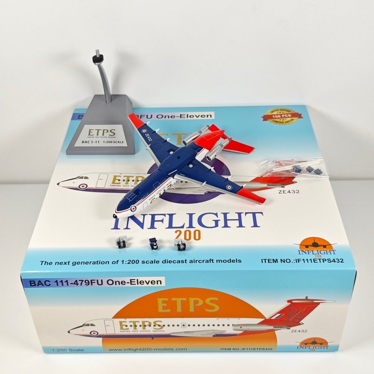 1:200 InFlight ETPS BAC 111-479FU One-Eleven ZE432 Airplane Diecast Plane Model