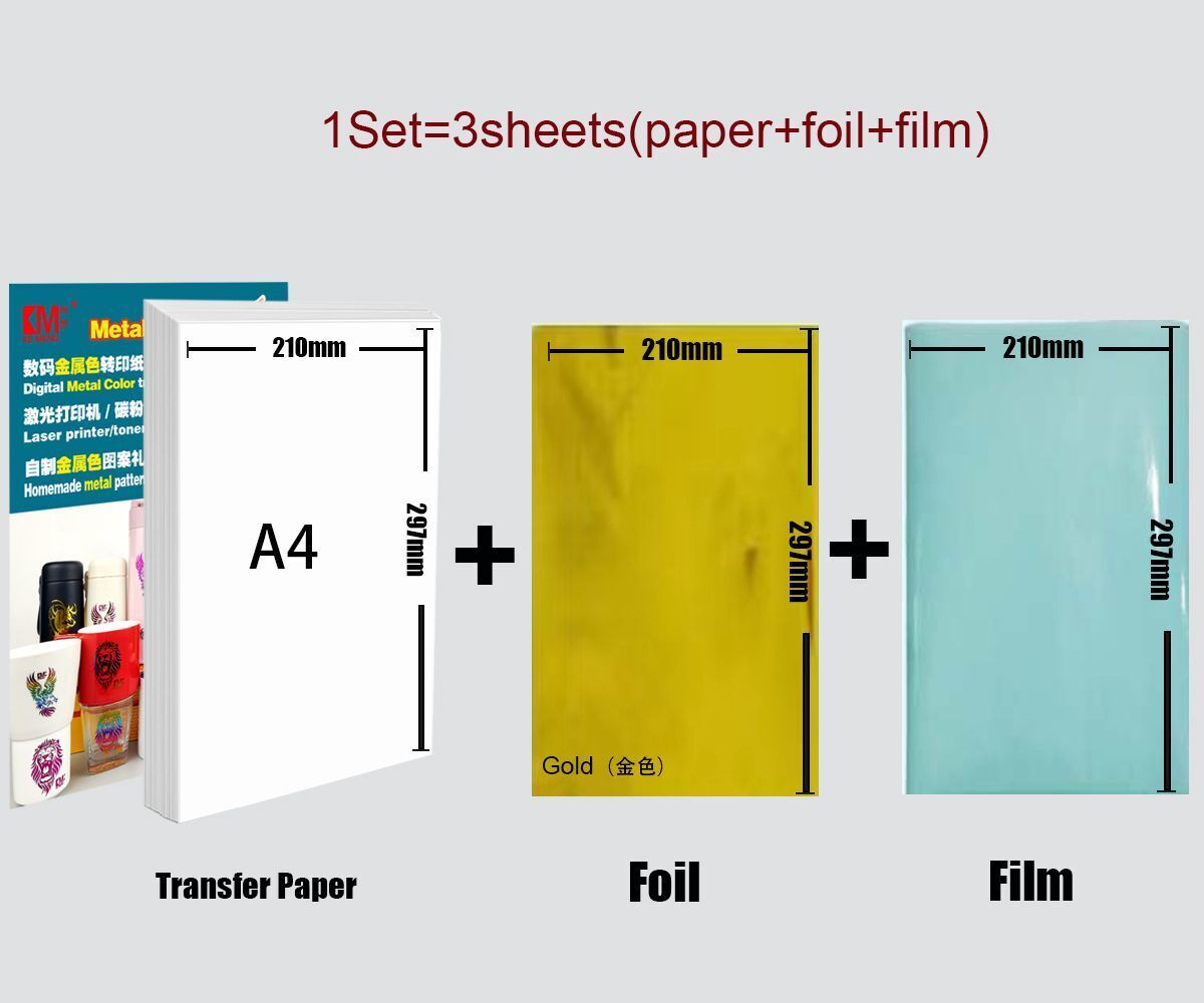 Water Transfers Decal 3Pcs Printable Laser Hot Stamping Paper Image Mug Stickers