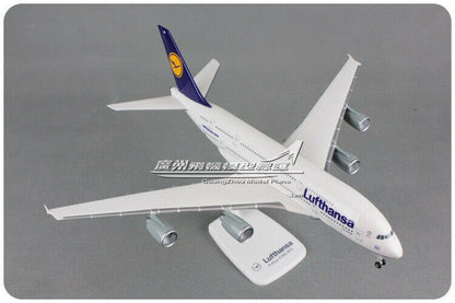 1:250 30CM Lufthansa AIRBUS A380 Passenger Airplane ABS Plastic Aircraft Model