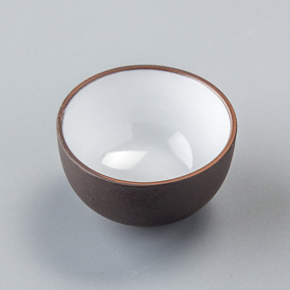 6pcs/lot Chinese Tea Cup 25ml Marked Porcelain Purple Clay Small Cup Ceramic Cup