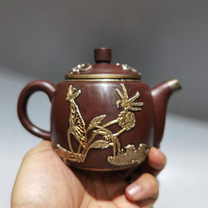 vintage chinese yixing purple clay teapot zisha ceremony teaware collection rare