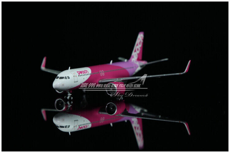 1:400 JC Wings Peach AIRBUS A320neo Passenger Airplane Diecast Aircraft Model