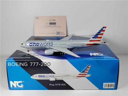 NG Model FOR American Airlines for Boeing B777-200ER N791AN 1:400 plane model