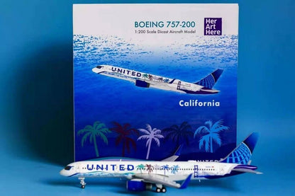 1:200 24cm JC Wings UNITED BOEING 757-200 Passenger Airplane Diecast Plane Model