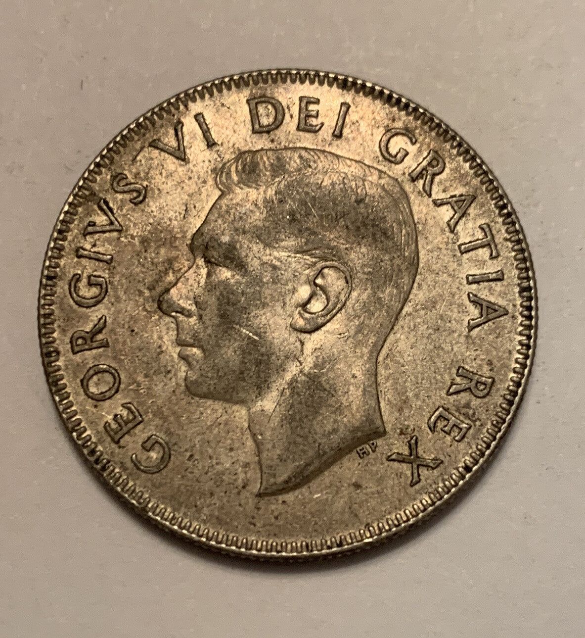 1949 SILVER CANADA 50 CENTS COIN KING GEORGE VI UK ROYAL OLD MONEY SILVER COIN
